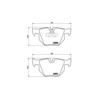 Колодки тормозные задние к-кт brembo P 06 039 фото