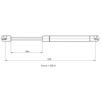 Газовый упор капота TRIALLI GS 0908 фото 2