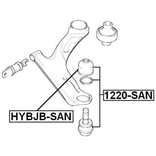Пыльник шаровой опоры FEBEST HYBJB-SAN фото 2