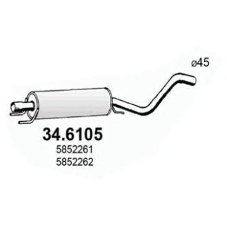 Глушитель средняя часть ASSO 34.6105 фото