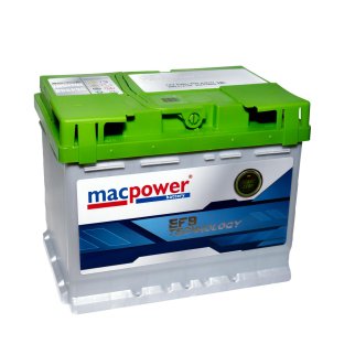 Аккумуляторная батарея MACPOWER EFB 6СТ 63 обр.242х175х190 Турция фото