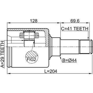 ШРУС внутренний FEBEST 2111-TT9DLH фото 2