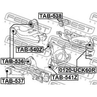 Сайлентблок рычага FEBEST TAB-537 фото