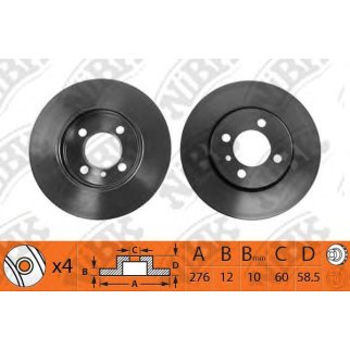 Диск тормозной задний NiBK RN1325 фото