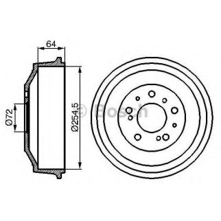 Барабан тормозной BOSCH 0 986 477 031 фото