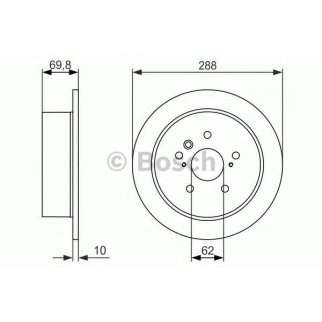 Диск тормозной задний BOSCH 0 986 479 614 фото