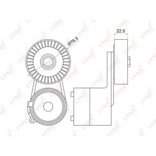 Ролик-натяжитель ручейкового ремня LYNXauto PT-3032 фото