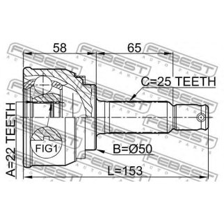 ШРУС наружный FEBEST 0410-004 фото