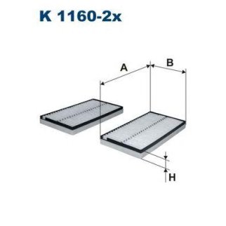 Фильтр салона FILTRON K 1160-2x фото