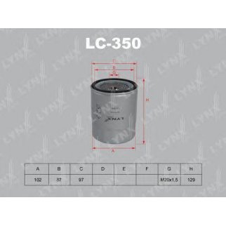 Фильтр масляный LYNXauto LC350 фото