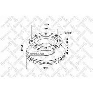 Диск тормозной Stellox 85-00804-SX фото