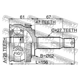 ШРУС наружный FEBEST 1210-NFA47 фото