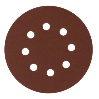 Круг абразивный на ворсовой подложке под "липучку" перфорированный, P 220, 125 мм, 5шт. Сибртех фото 2