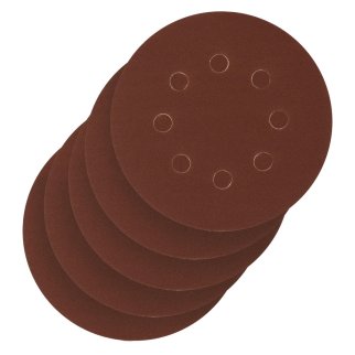 Круг абразивный на ворсовой подложке под &quot;липучку&quot; перфорированный, P 220, 125 мм, 5шт. Сибртех фото