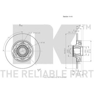Диск тормозной задний (в сборе с подшипником и кольцом АВС) с антикорозийным покрытием (249x9mm) / C фото