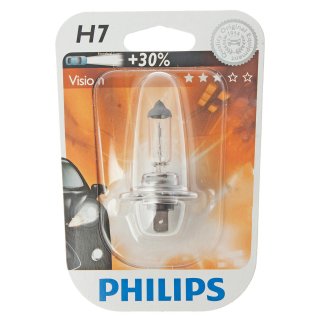 Лампа 12V H7 55W +30% PHILIPS Vision 1 шт. блистер 12972PRB1 фото