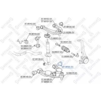 87-98141-SX_сайлентблок рычага нижн. зад.! Toyota Land Cruiser GRJ12#/KDJ12# 02> фото