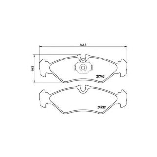 Колодки тормозные к-кт brembo P 50 081 фото