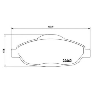 Колодки тормозные передние к-кт Brembo P 61 101 фото