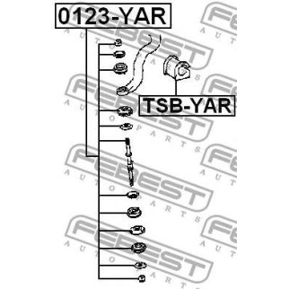 Втулка (сайлентблок) переднего стабилизатора FEBEST TSB-YAR фото