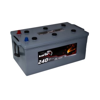 Аккумуляторная батарея KORTEX TRUCK HD 6СТ240 (+ слева) гибрид 518х276х242 Турция фото