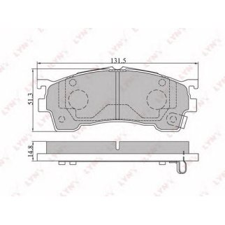 Колодки тормозные передние к-кт LYNXauto BD-5101 фото