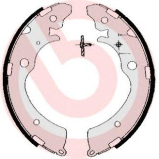 Колодки барабанные к-кт brembo S 28 507 фото