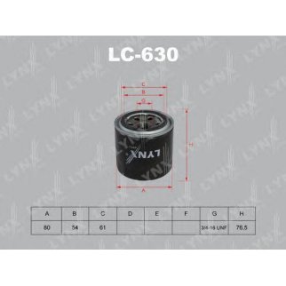 Фильтр масляный LYNXauto LC-630 фото
