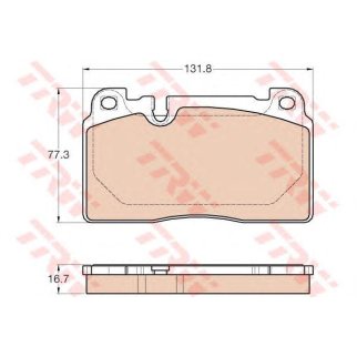 Колодки тормозные передние к-кт TRW GDB1974 фото