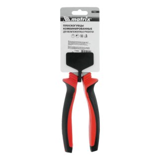 Плоскогубцы комбинированные, 200 мм, хром-ванадий, двухкомпонентные рукоятки// Matrix фото 6