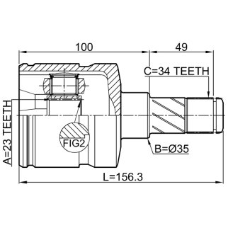 Шрус внутренний левый 23x35x34 фото 2