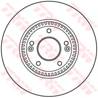 Диск тормозной передний вентилируемый TRW DF6108S фото