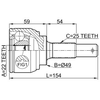 Шрус наружный 22x49x25 фото 2