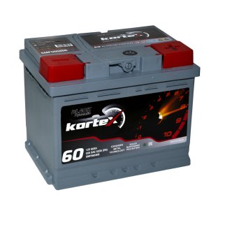 Аккумуляторная батарея KORTEX BLACK Dynamic 6СТ 60 прям. 242х175х190 Турция фото
