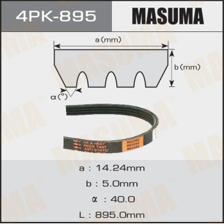 Ремень ручейковый Masuma 4PK-895 фото