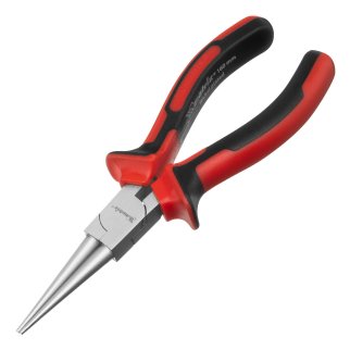 MATRIX 17355 Круглогубцы NICKEL, 160 мм, никелированные, двухкомпонентные рукоятки фото