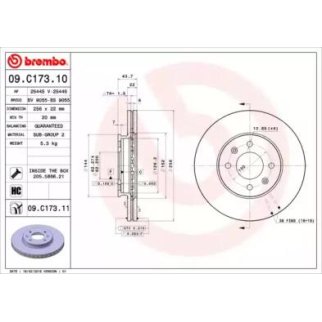 Диск тормозной передний Brembo 09.C173.11 фото