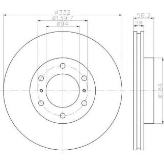 Диск тормозной PAGID 8DD 355 119-081 фото