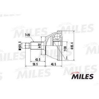 ШРУС SKODA FABIA 1.0-1.9D 99-08 нар. фото 3