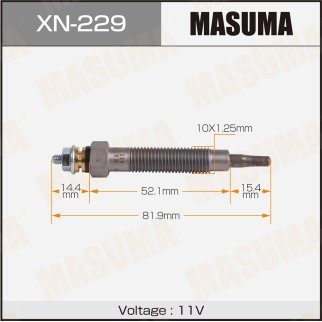 Свеча накаливания Masuma XN-229 фото