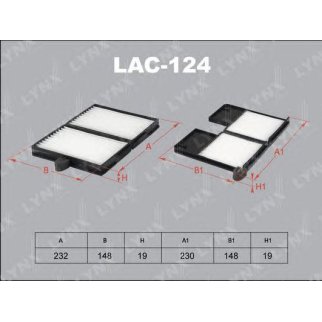 Фильтр салона LYNXauto LAC-124 фото