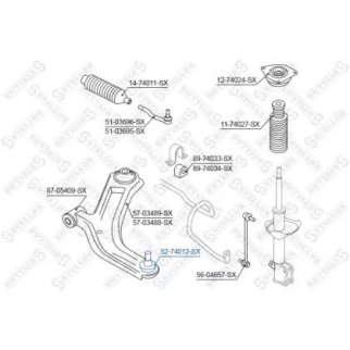 Опора шаровая Stellox 52-74012-SX фото