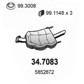 Глушитель основной ASSO 34.7083 фото