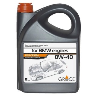 Масло моторное GRACE BM 0W40 5л синт.*** фото