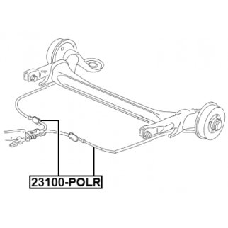 Трос ручного тормоза Volkswagen Polo 60 2013- FEBEST 23100-POLR фото 2