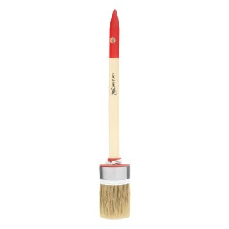 Кисть круглая Профи №8 (35 мм), натуральная щетина, деревянная ручка / Matrix фото 2