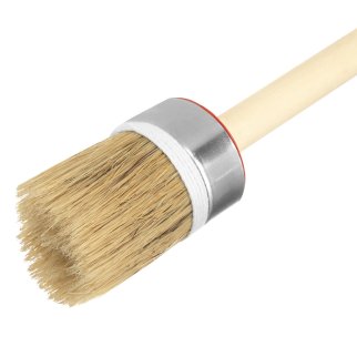 Кисть круглая Профи №8 (35 мм), натуральная щетина, деревянная ручка / Matrix фото 3