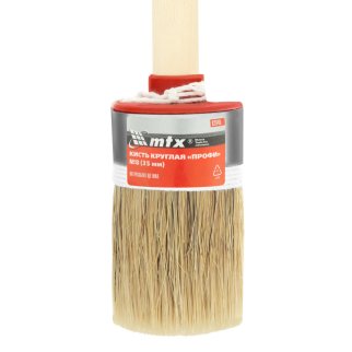 Кисть круглая Профи №8 (35 мм), натуральная щетина, деревянная ручка / Matrix фото 1