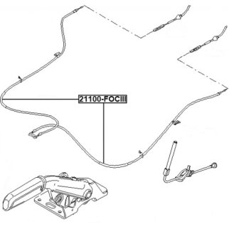 Трос ручного тормоза фото 2