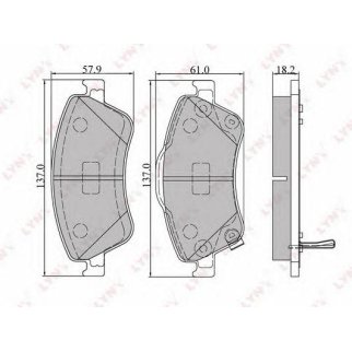 Колодки тормозные передние к-кт LYNXauto BD-7546 фото